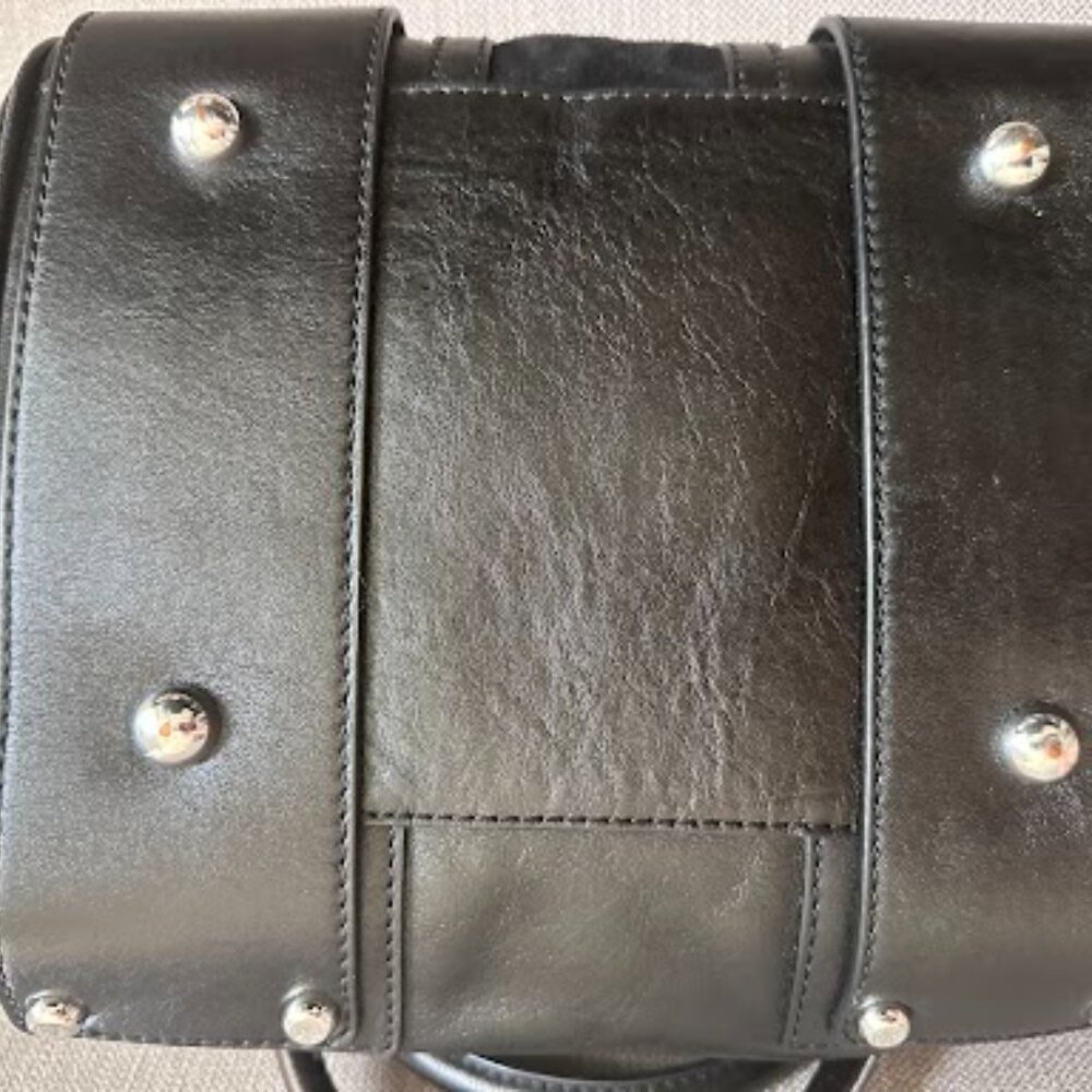 Karen Millen Suede and Leather Satchel - Picture 5 of 7